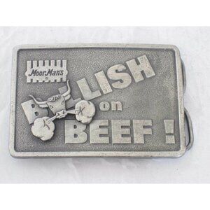 Vintage 1983 Bullish on Beef Limited Edition Belt Buckle (A39)